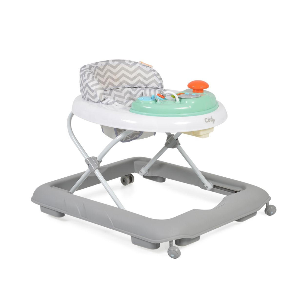 LAUFHILFE Cody grau höhenverstellbar Musikfunktion Spielcenter Stopper - Grau, Kunststoff (57/50/68cm) - Cangaroo