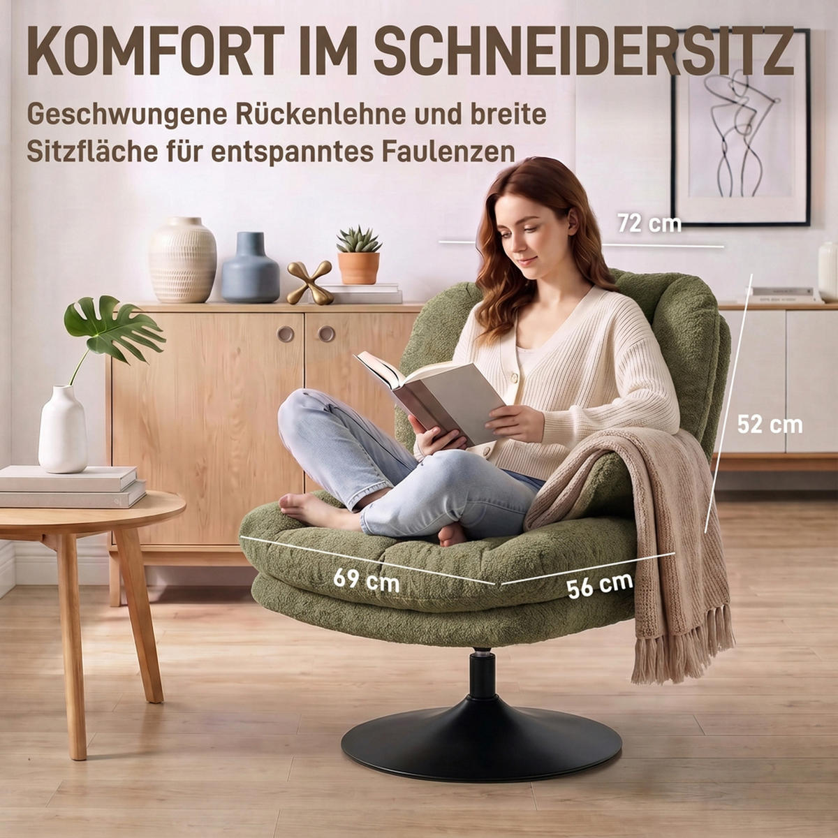 LOUNGESESSEL-MIT-HOCKER 2er Set Polyester Grün - Schwarz/Grün, Textil/Metall (72/90/92cm) - HOMCOM