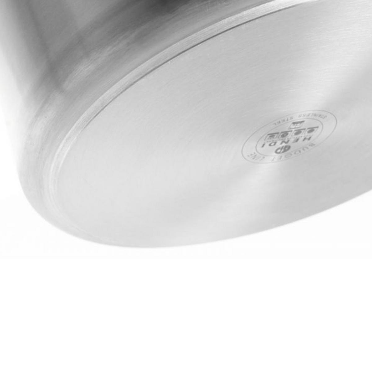 BUDGET Line Topf mit Deckel, 50 l Durchmesser 400 x 400 mm (Höhe) - Hendi 834701 - Schwarz/Weiß, Metall (25/30/25cm) - Hendi
