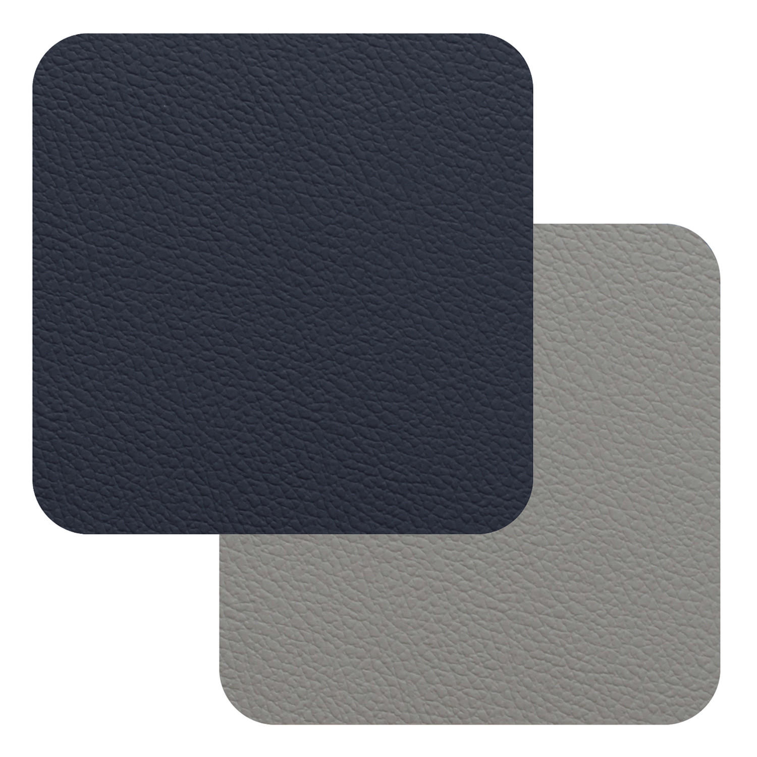 FLEXIMATS Untersetzer, 4er Set, 10x10cm, Navy/Grau - Grau, Textil (10/10cm) - Freeform