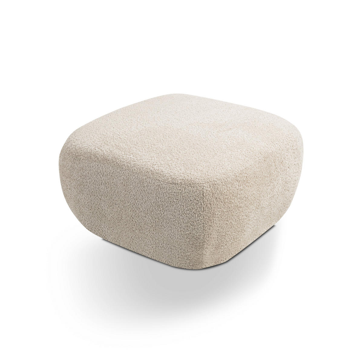 POLSTERHOCKER AMICO Modern Sitzhocker, Fußhocker Beige - Beige, Holzwerkstoff/Kunststoff (75/39/75cm) - MASSENO