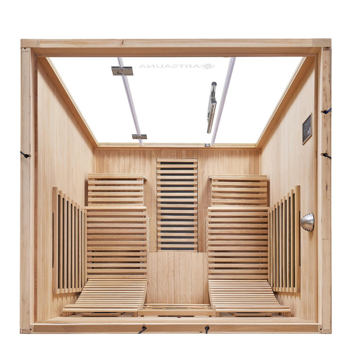 INFRAROTKABINE Helsinki 150 mit Dual-Technologie & Hemlockholz - Naturfarben, Holz (150/190/150cm) - Artsauna