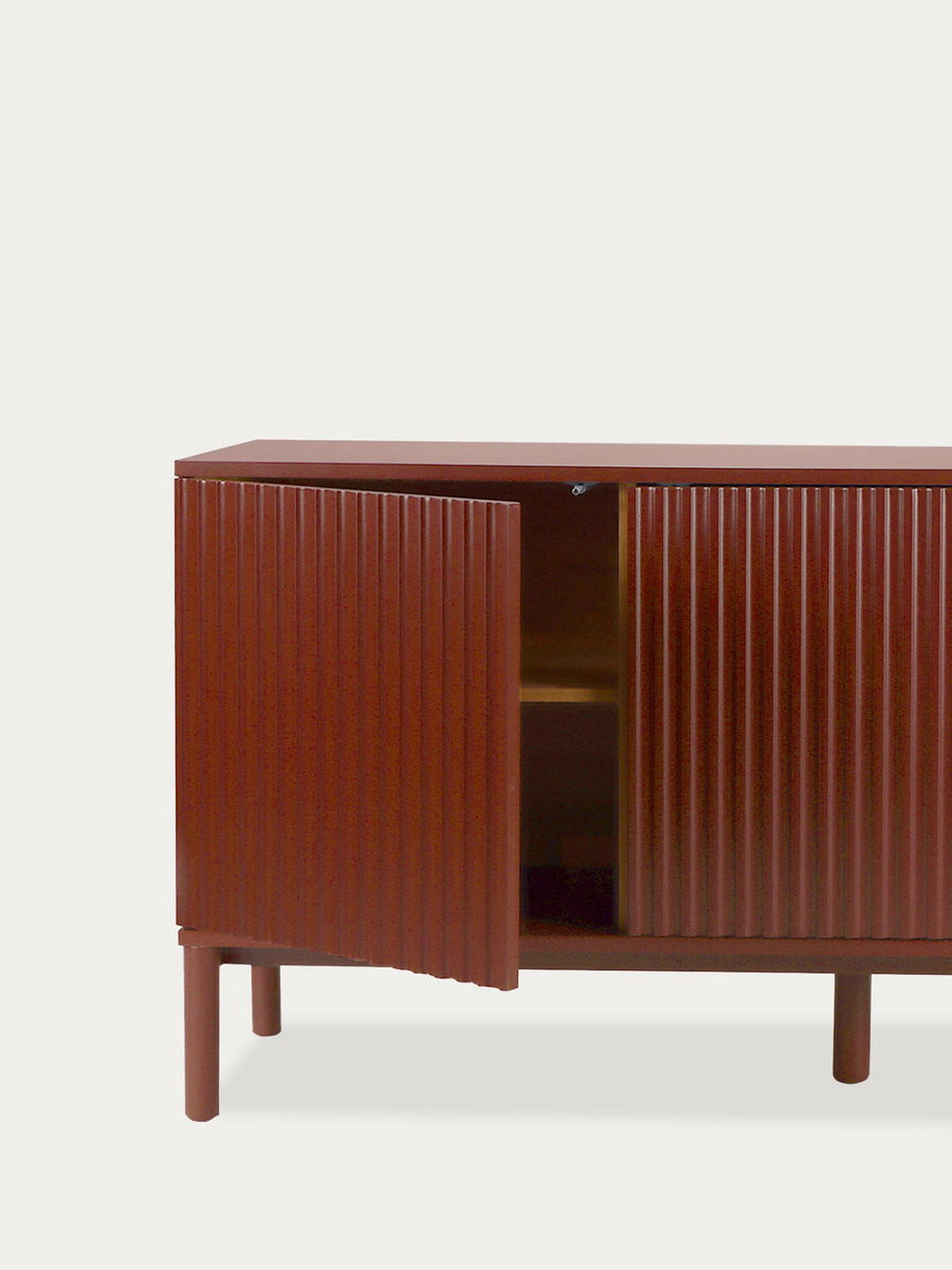 SIDEBOARD Melton Rot 150 cm x 75 cm - Rot, Holzwerkstoff (150/75/40cm) - Kenay Home