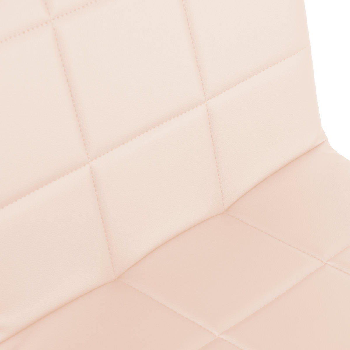 DREHSTUHL Lederlook Creme - Chromfarben/Creme, Textil/Metall (44/81/55cm) - CLP