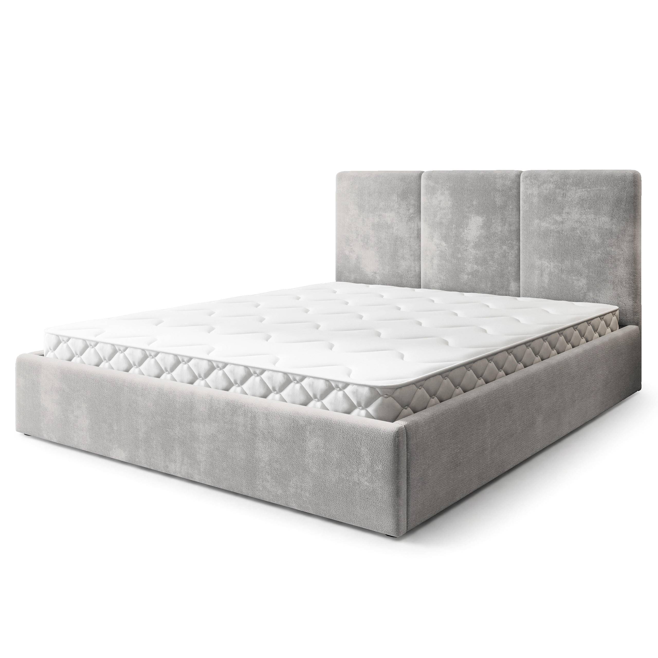 MASSENO ČALOUNĚNÁ Postel AZURI 180x200 cm Světle šedá