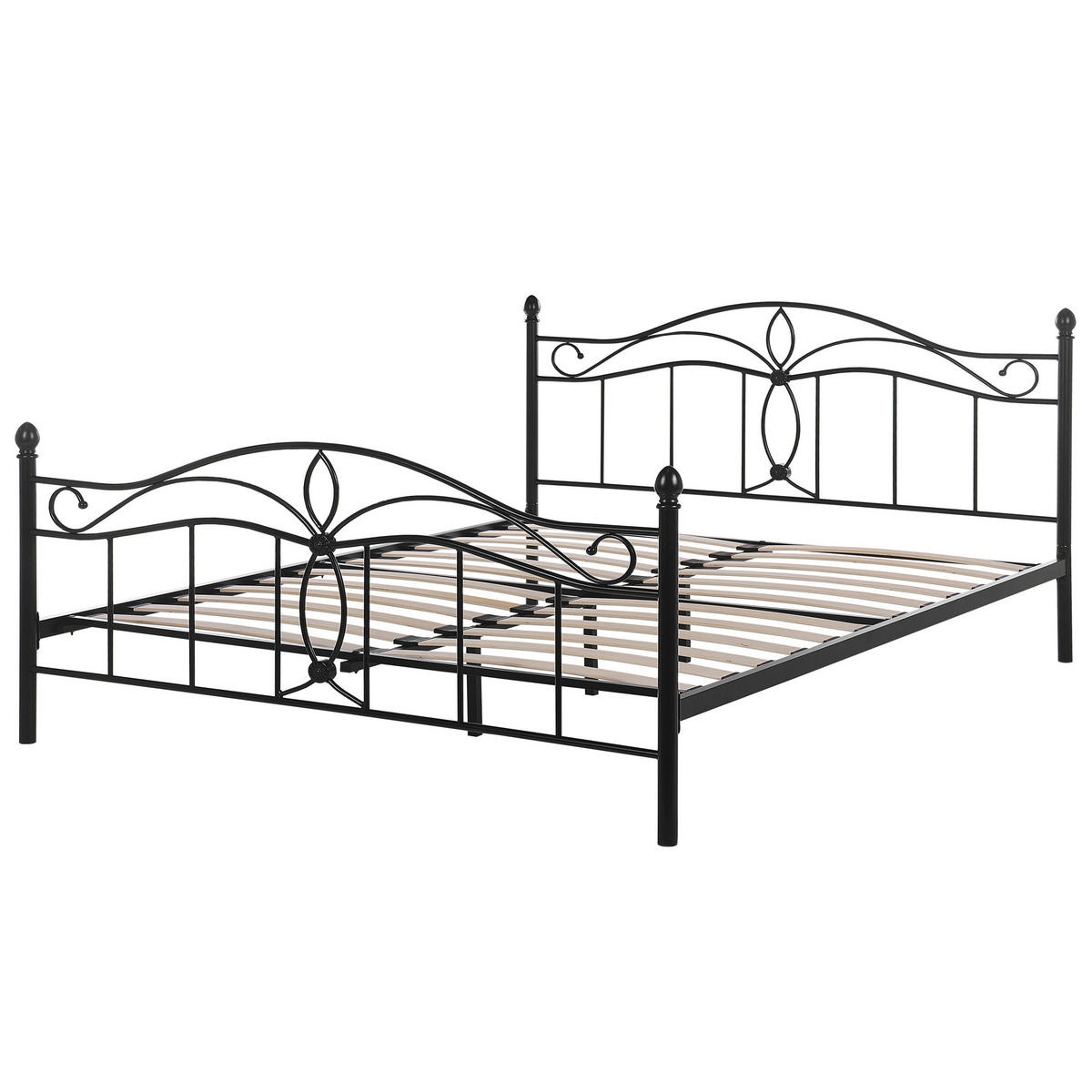 METALLBETT 160/200cm Schwarz Antlia - Schwarz, Metall (160/200cm) - Beliani