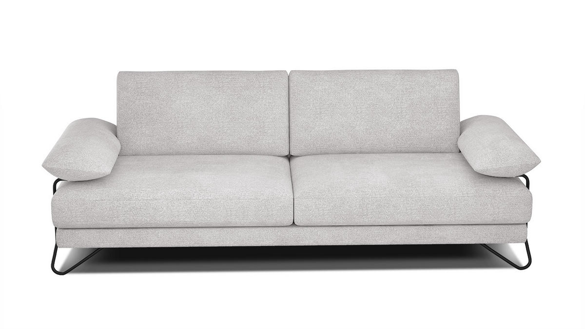 SOFA LORI 3-Sitzer, creme - Creme/Schwarz, Holzwerkstoff/Textil (245/87/96cm) - Courtois Laville