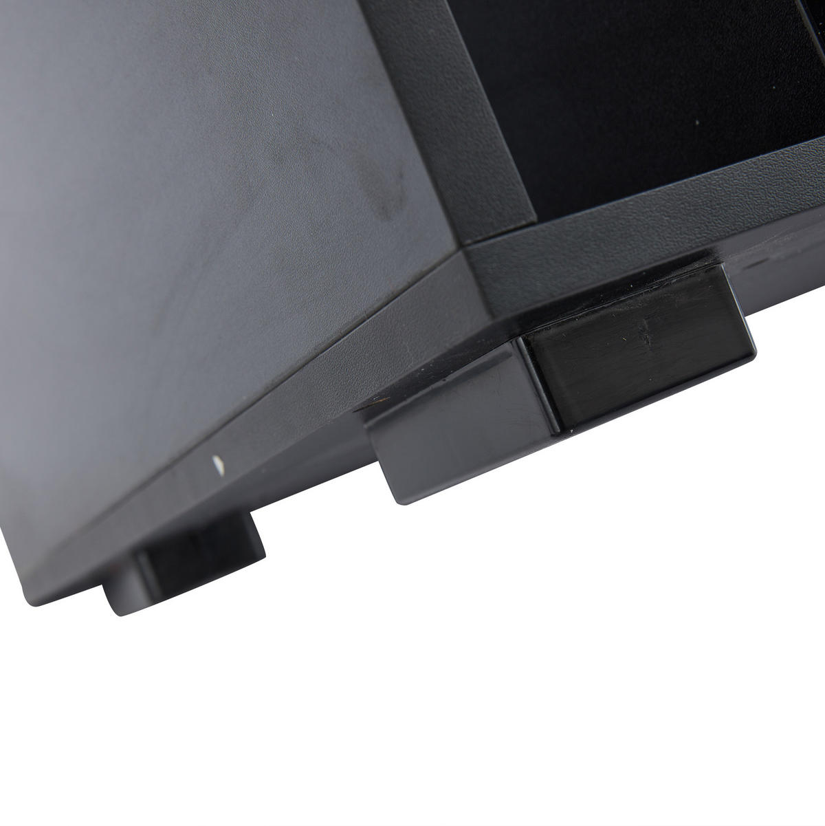 COUCHTISCH 100/50/40 cm schwarz aus Spanplatte und Glas mit LED-Licht - Schwarz, Holzwerkstoff (110/50/40cm) - OKMYHOME