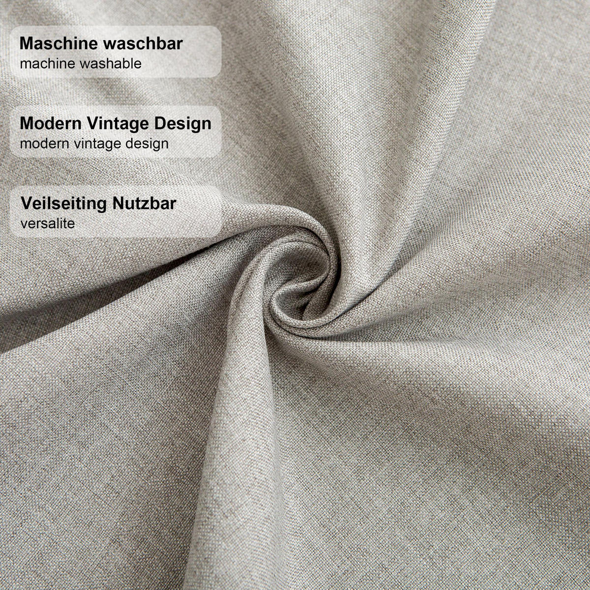 TISCHLÄUFER modern abwaschbar, wasserabweisend, Lotuseffekt, 30x120 cm, Hellgrau - Hellgrau, Textil (30/120cm)