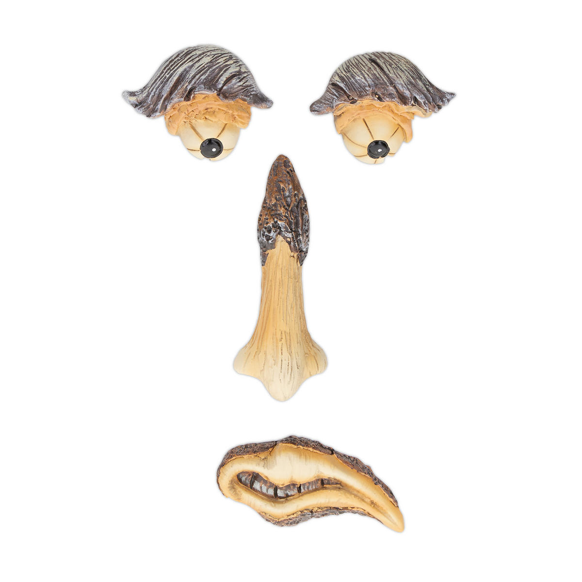 BAUMGESICHT - Multicolor, Kunststoff (11/4.5/2.5cm) - Relaxdays