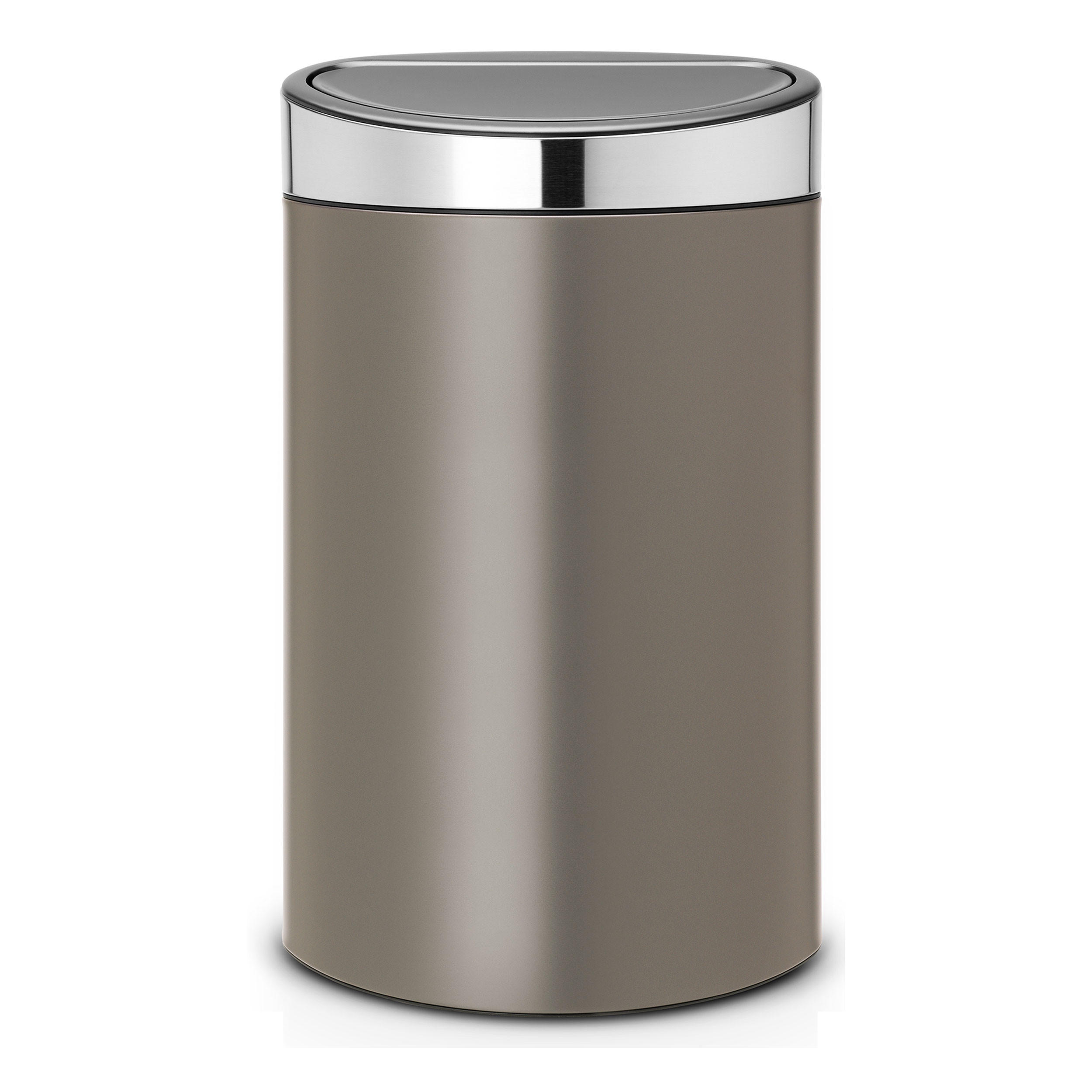 ABFALLEIMER Touch Bin, Deckel in Matt Steel, 40 L - Silberfarben, Metall (48.3/76.5/32.8cm) - Brabantia