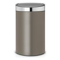 ABFALLEIMER Touch Bin, Deckel in Matt Steel, 40 L - Silberfarben, Metall (48.3/76.5/32.8cm) - Brabantia