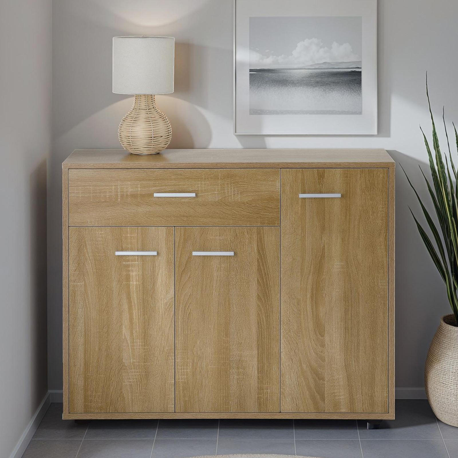 KOMMODE ESTELLE - Sonoma Eiche, Holzwerkstoff (88/70/30cm) - CARO-Möbel