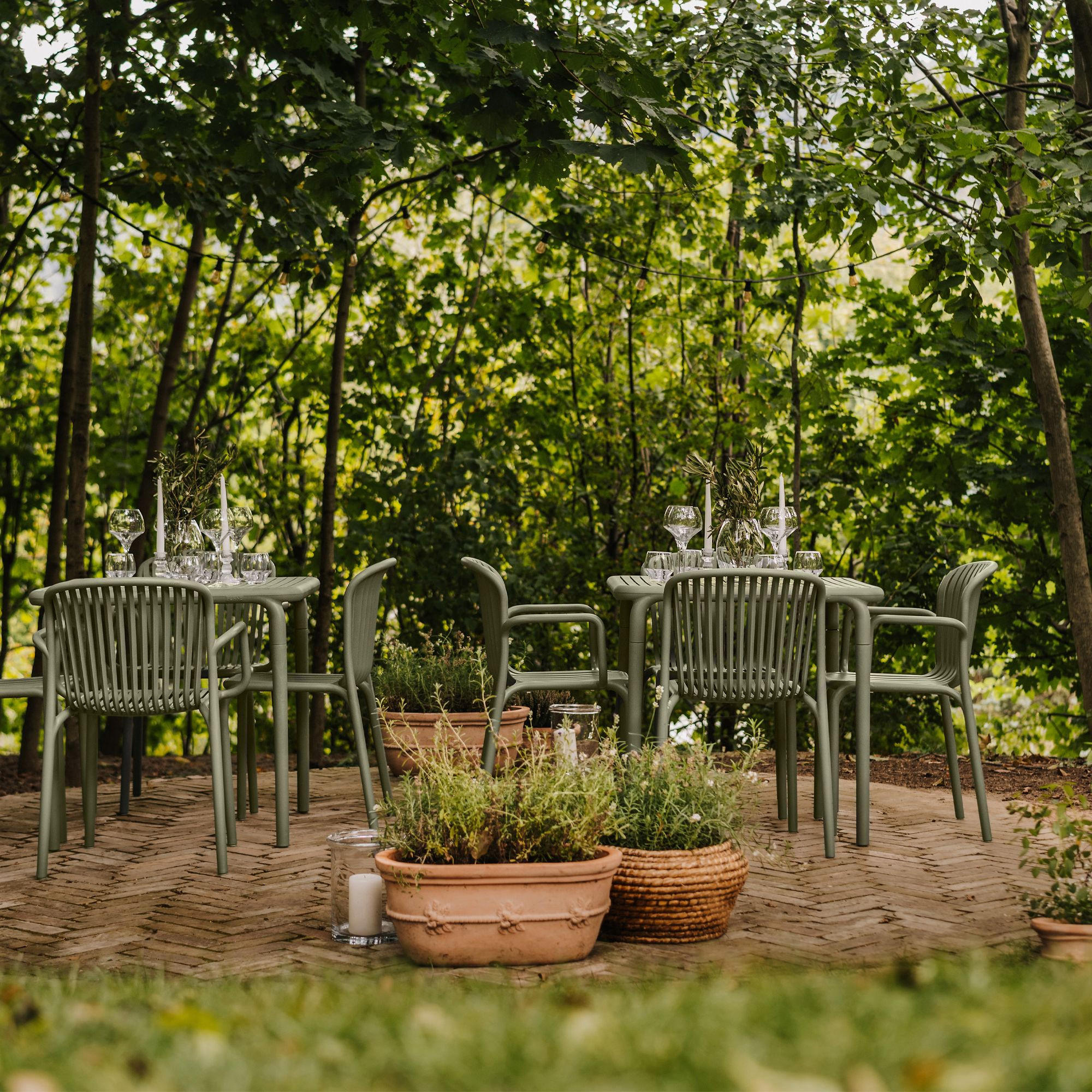 GARTENSTUHL FICCARI 2-er Set, Olive - Olivgrün, Kunststoff (52/82.5/53cm) - KONSIMO®