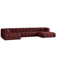 ECKSOFA U-form Grand U XL Stoff Haga Rotwein - Rot, Holz (179/408cm) - Kaiser Möbel