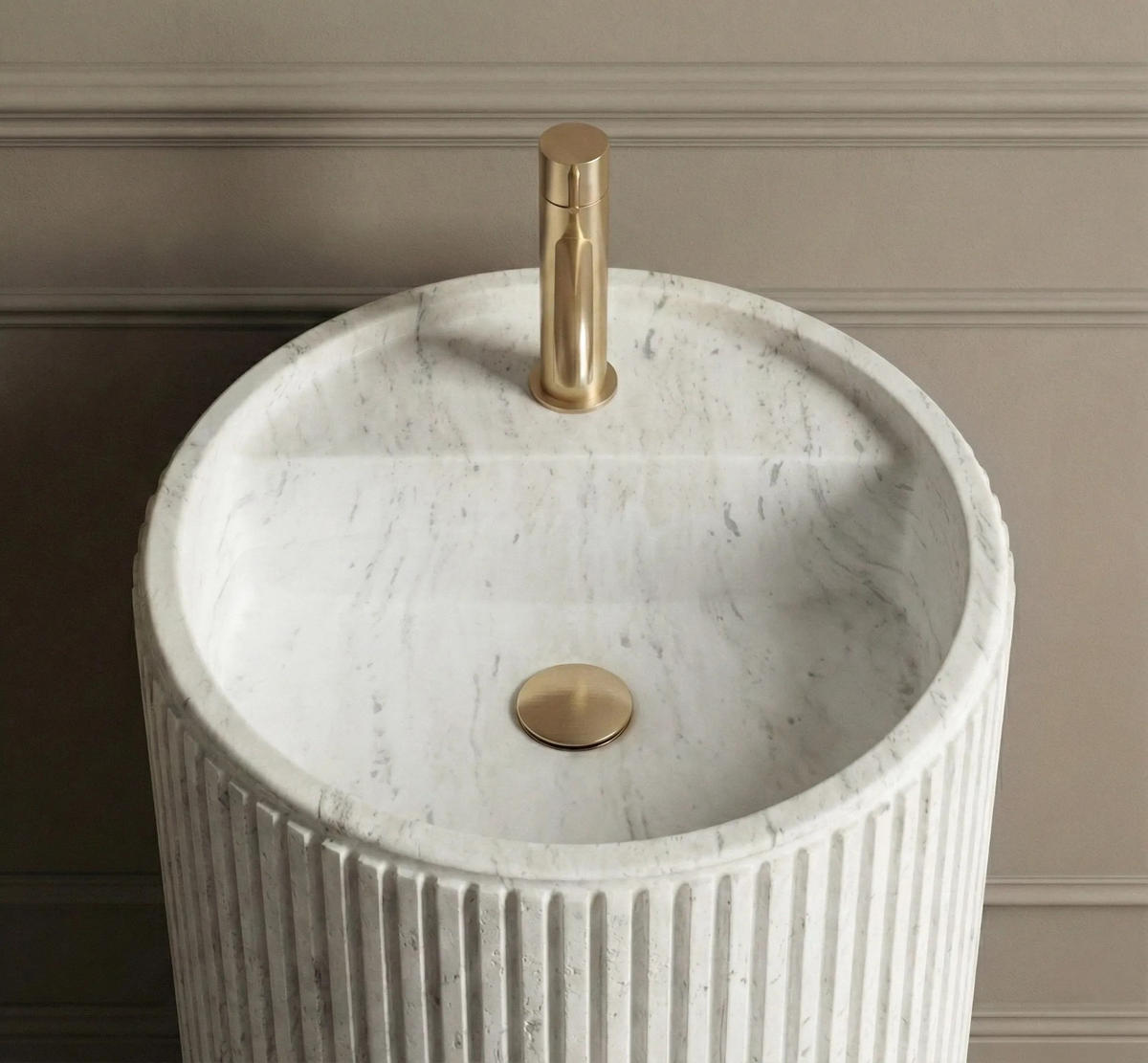 STANDWASCHBECKEN Rea Margarita - Weiß, Kunststoff (39/85/39cm) - REA