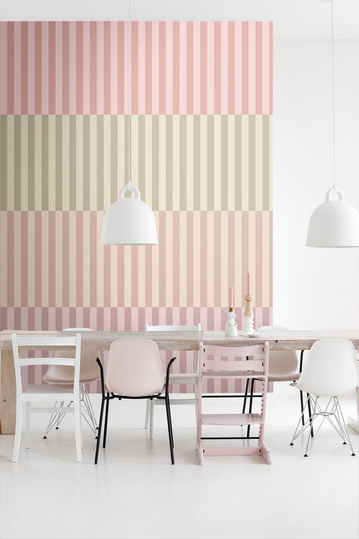 FOTOTAPETE Streifen 2.5 x 2.79 m - Multicolor, Papier (250/279cm) - ESTAhome