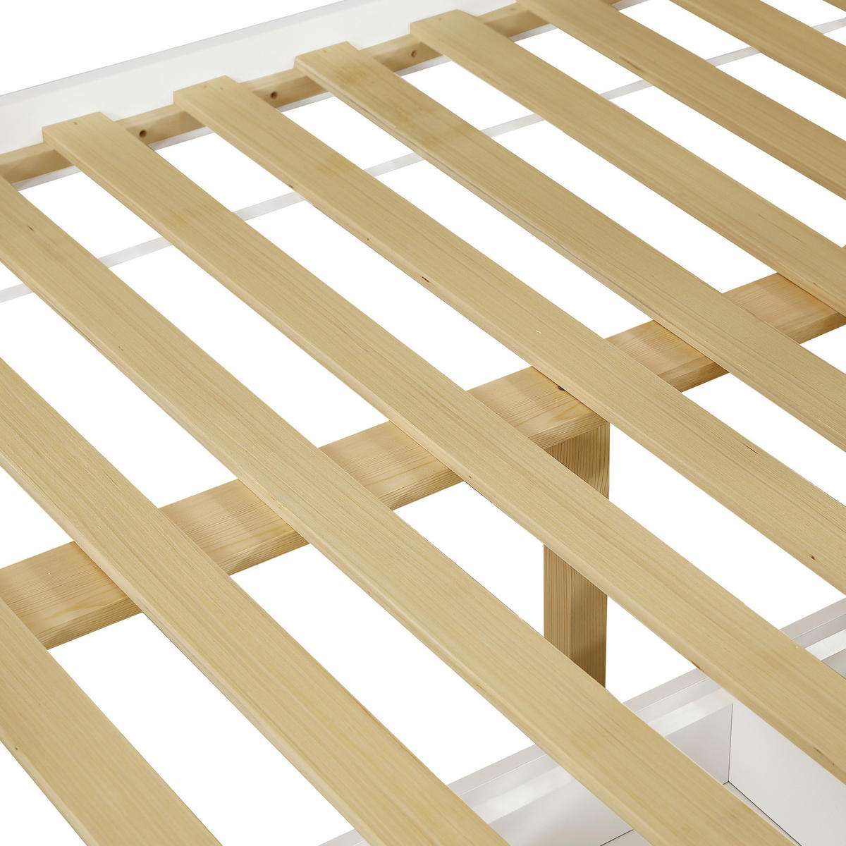 ETAGENBETT 90/200+120/200 mit Rutsche, Schubladen und Fenster in Weiß - Weiß, Holz/Holzwerkstoff (90/200cm) - EVRYAE