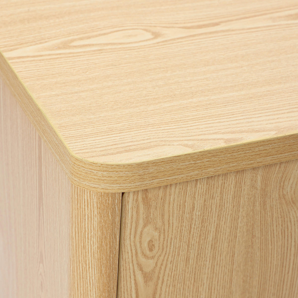 KOMMODE Modern, helles Holz mit 2 Türen | Vanity Unit, B72 x T39,5 x H75 cm - Eichefarben/Braun, Holz (72/75/39.5cm) - Hometopia