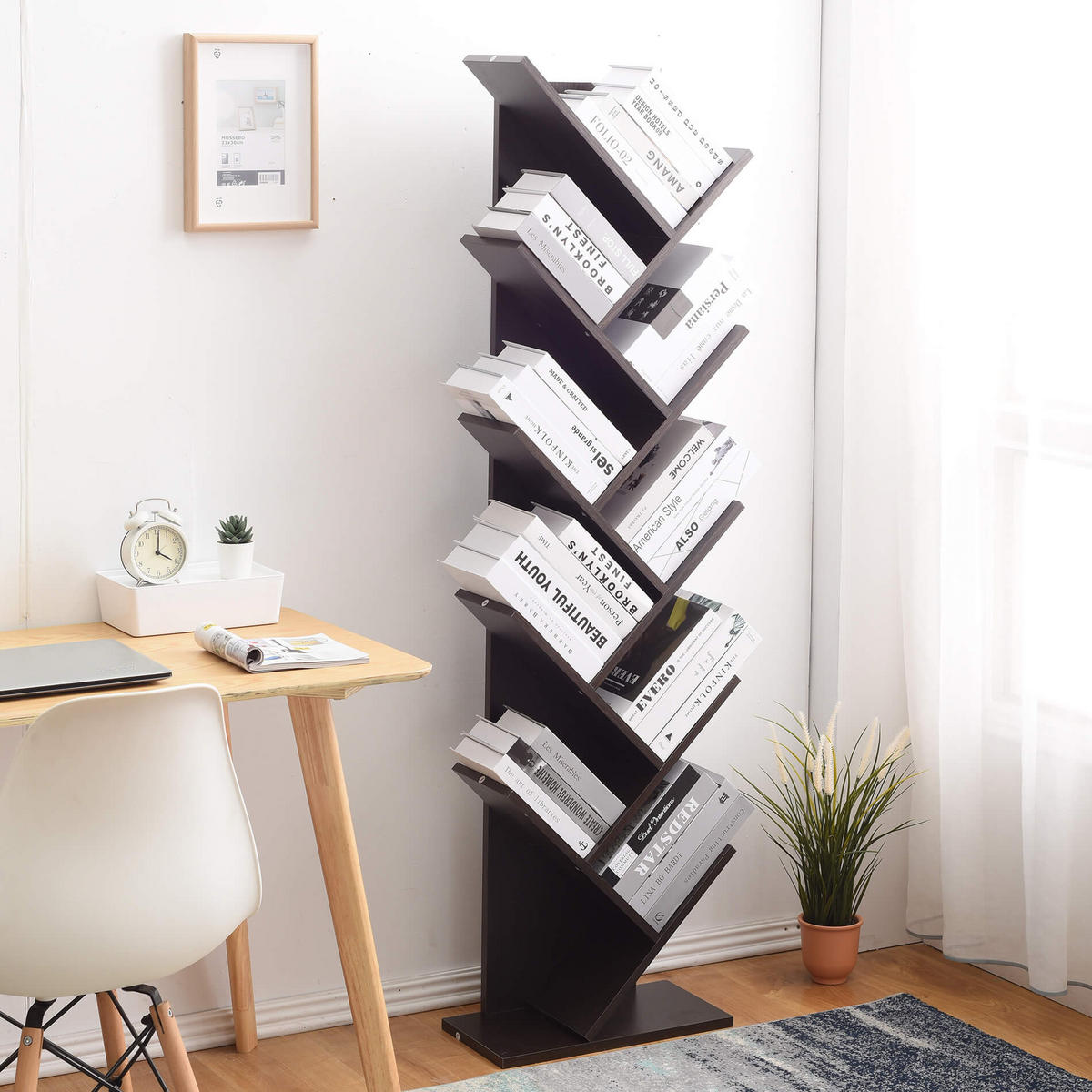 BÜCHERREGAL Wengefarben 22/22/164 cm - Wengefarben, Holzwerkstoff (22/164/22cm) - Mobili Rebecca