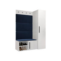 MOBILIER PENTRU HOL Medi II - albastru/alb, material plastic/compozit lemnos (40/191/50cm) - MIRJAN24