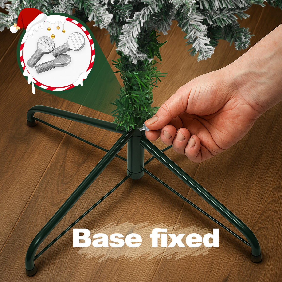 WEIHNACHTSBAUM Kaelthir 100/100/210 cm - Grün, Kunststoff (210cm) - ZMH