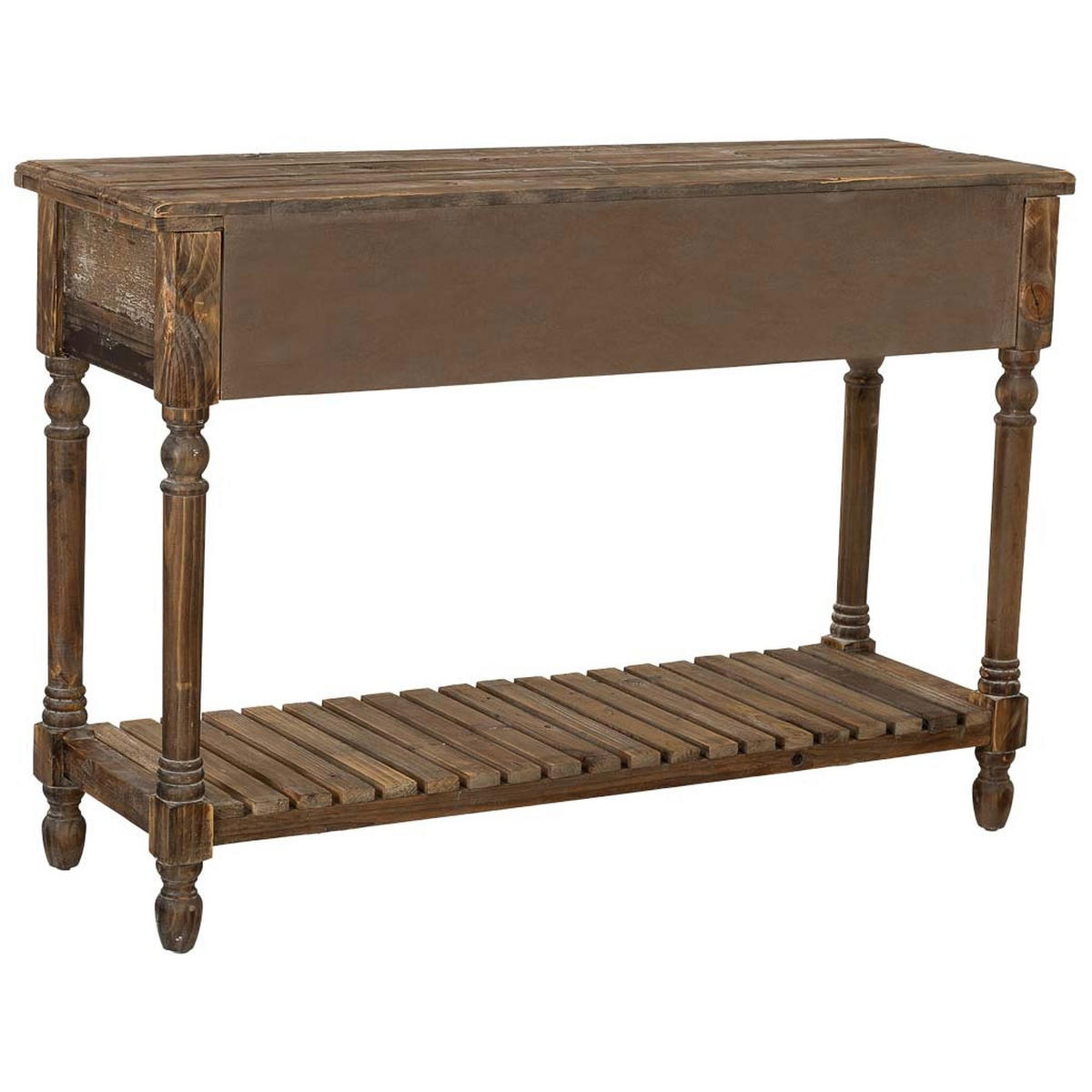 FLURTISCH aus holz mit 3 schubladen 120x38x81 cm - Braun, Holz (38/120/81cm) - Wanderlust