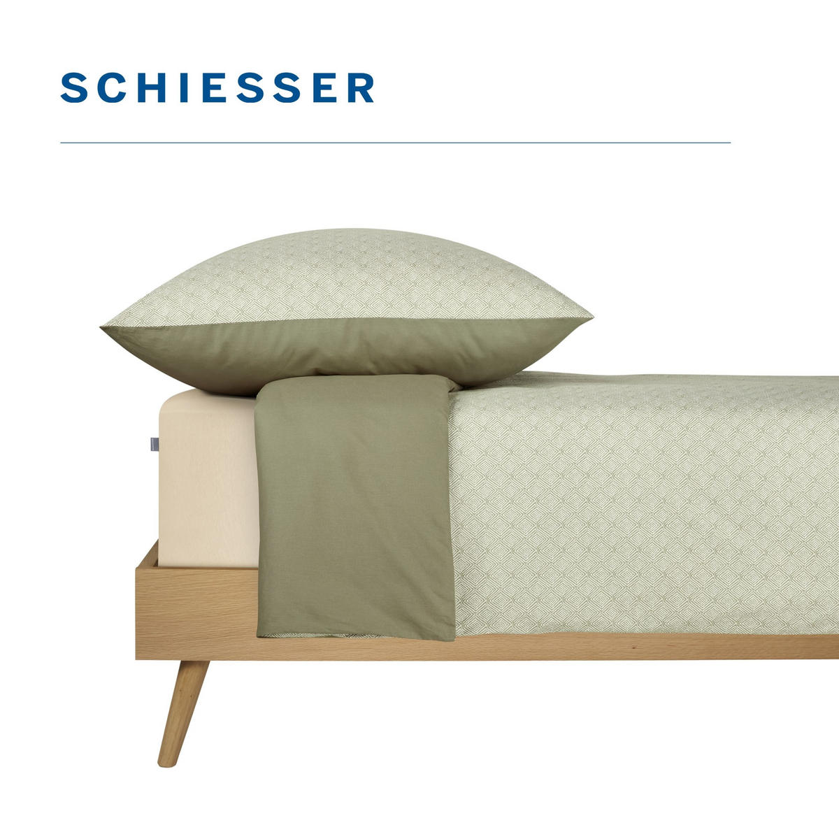 BETTWÄSCHESET Ethno - Renforcé - 2-teilig - 135 x 200 cm - Grün - Grün, Textil (135/200cm) - SCHIESSER