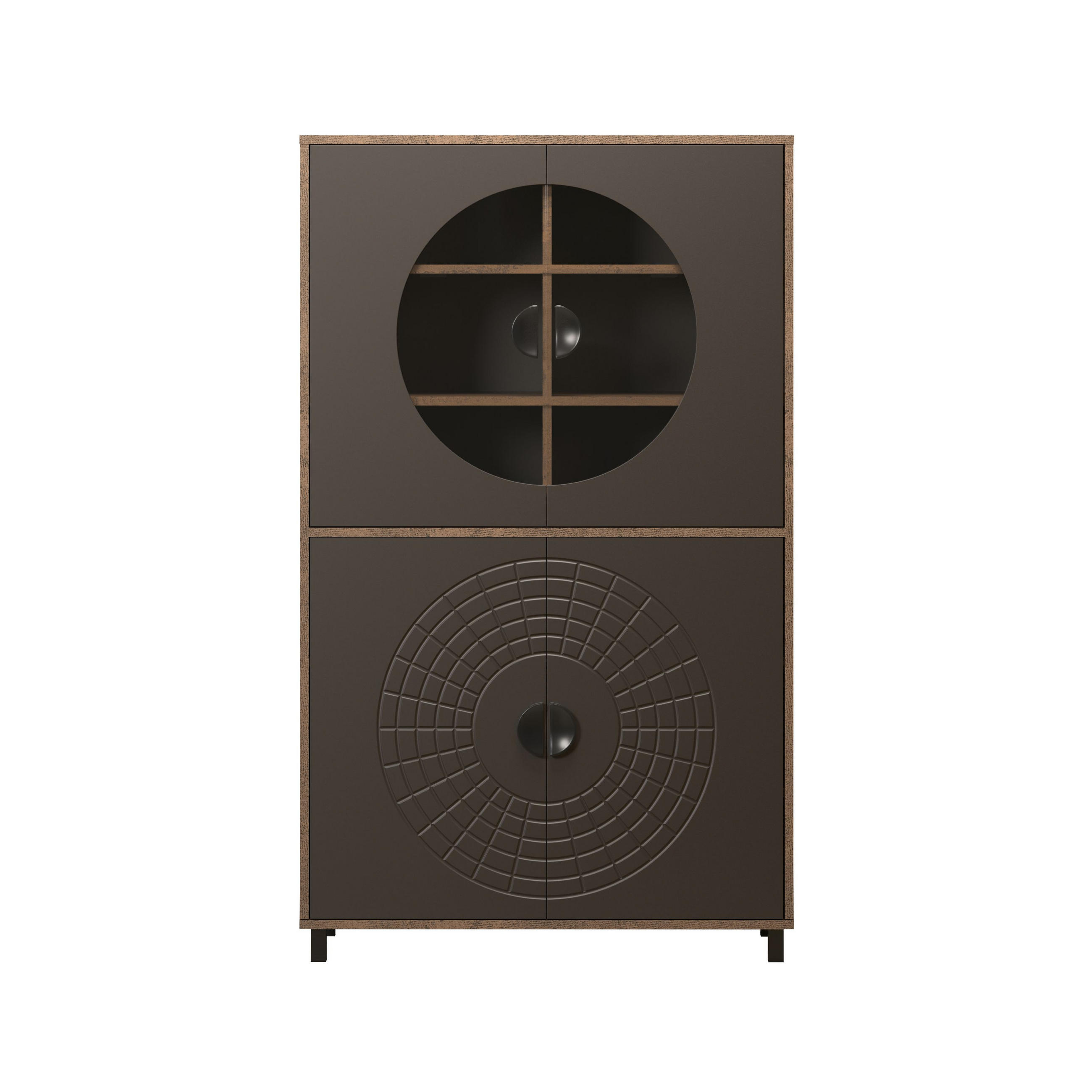 Calicosy Vitrine Braun 97x163x42 cm