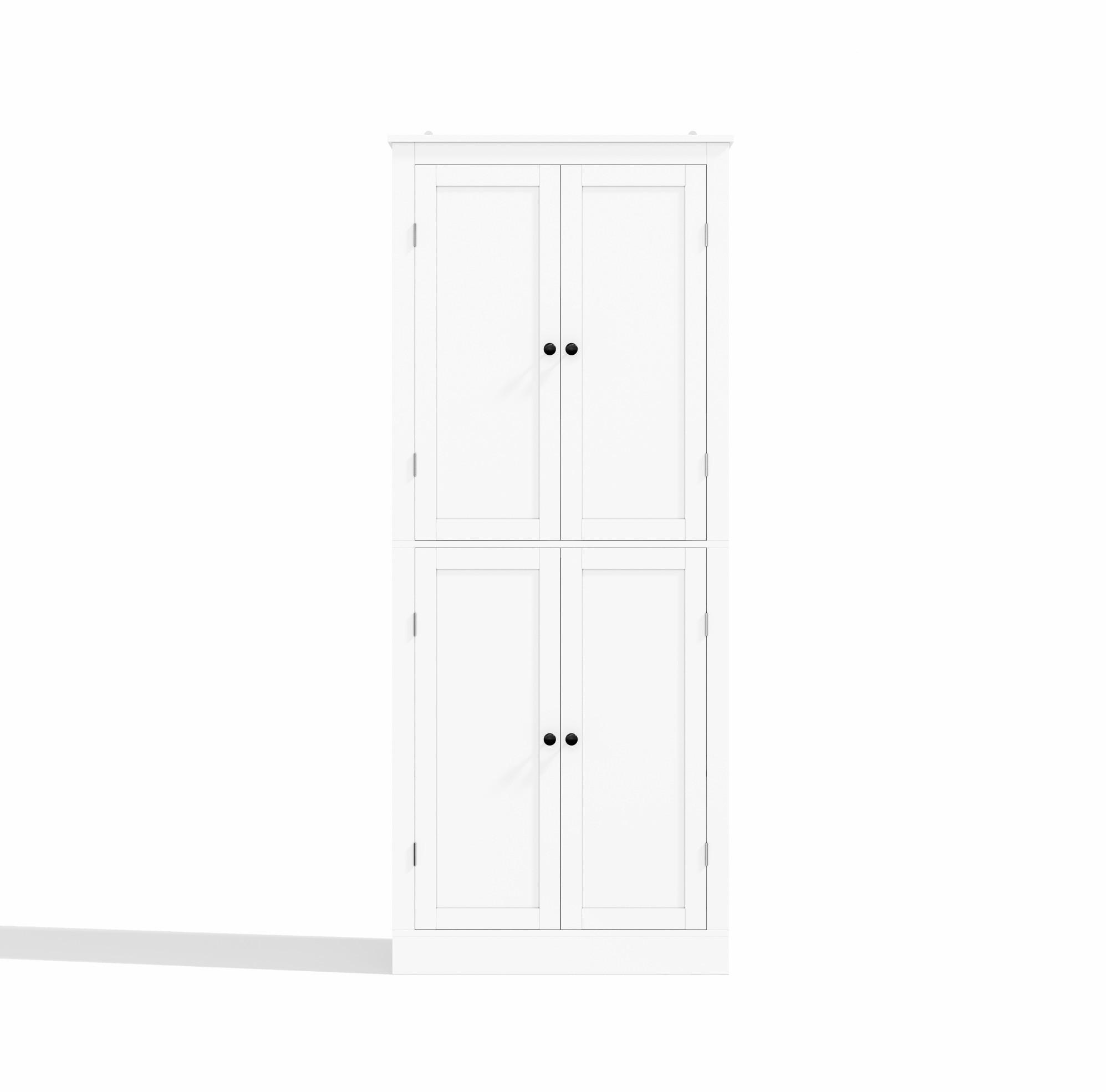 BUFFETSCHRANK 75/40/182 cm mit Innenschublade, Türablagen und vielseitigem Stauraum, Weiß - Weiß, Holzwerkstoff (75/180/40cm) - Redom