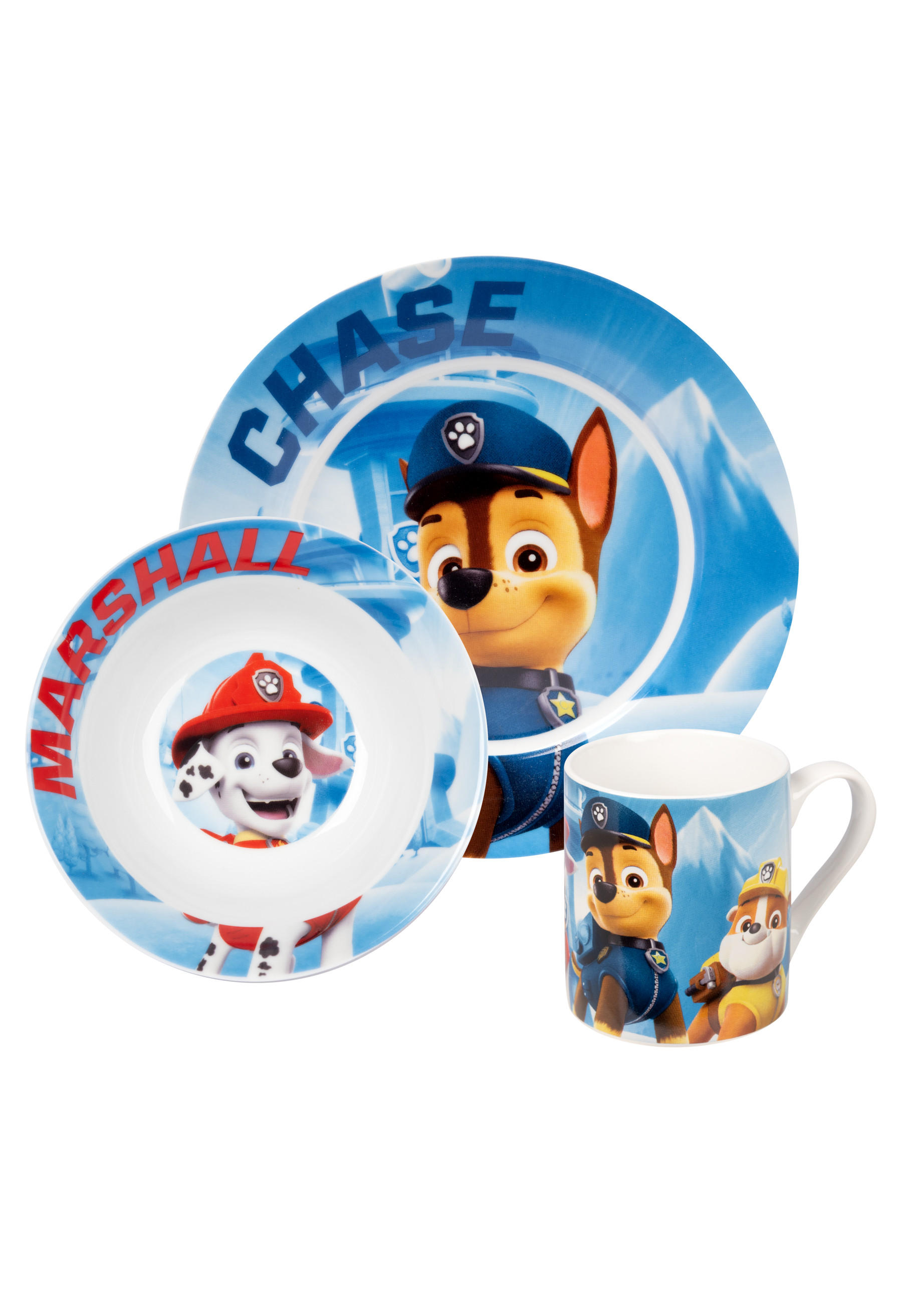 FRÜHSTÜCKSSET Paw Patrol Mehrfarbig 3-teilig - Multicolor, Keramik (23.8/11.2/23.3cm) - Paw Patrol