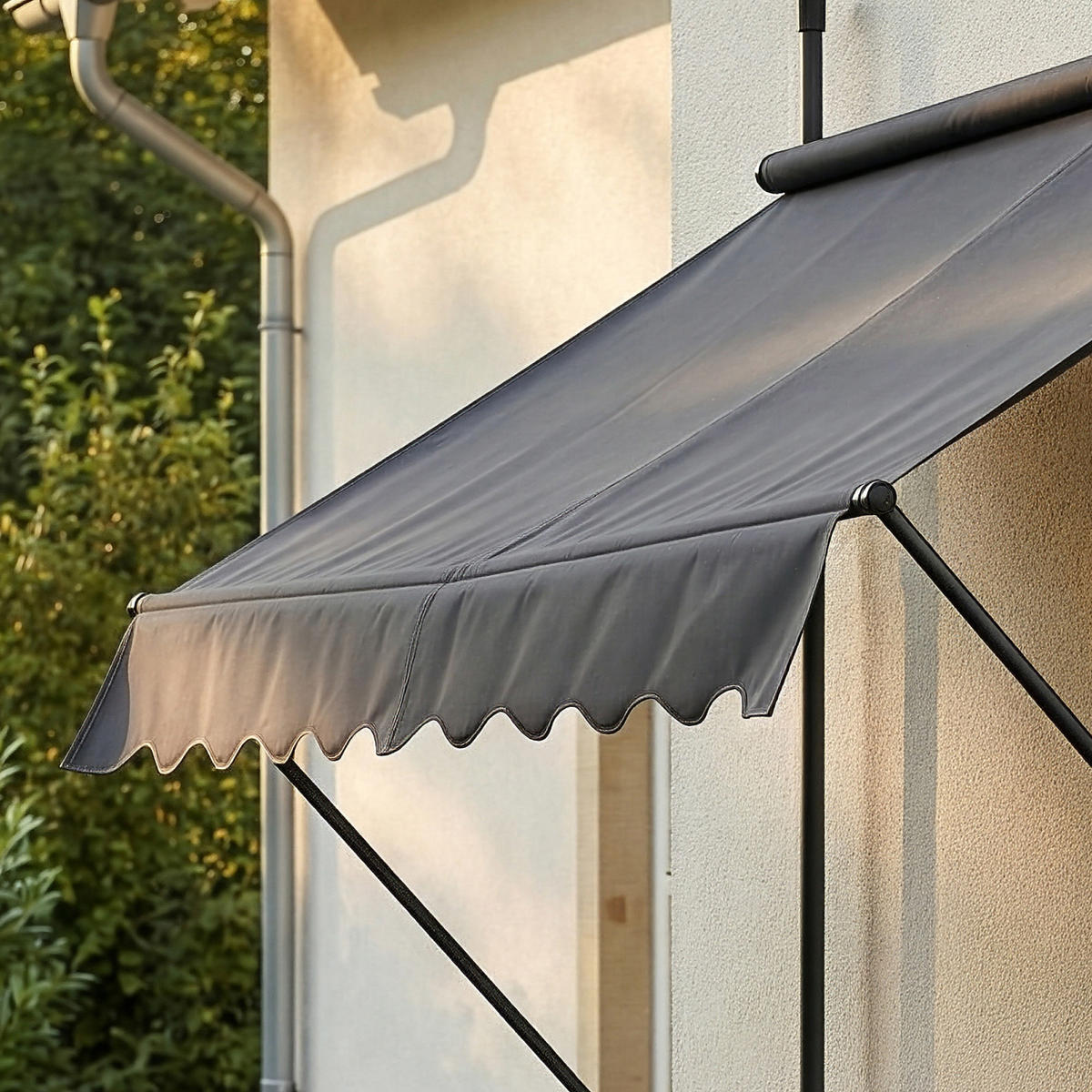 KLEMMMARKISE Stem - Grau, Textil/Metall (250/309/120cm) - pro.tec