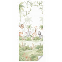KINDERTAPETE - Tiere - Dschungel - Pastell - 120x280 cm - Weiß, Papier (120/280cm) - OnlyWow