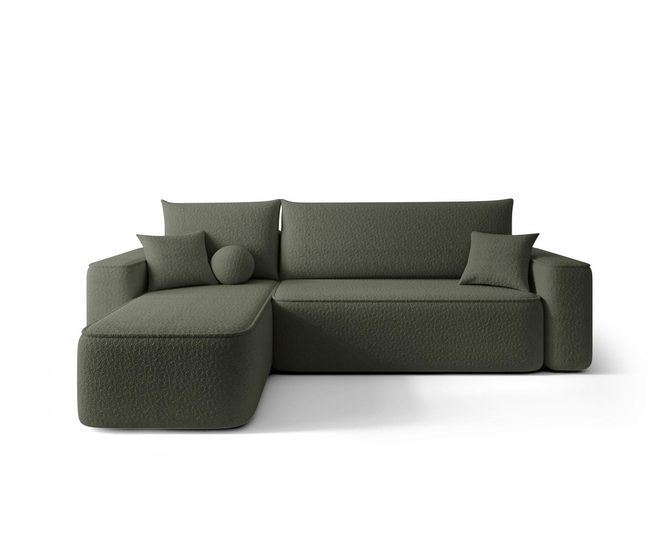 ECKSOFA mit Schlaffunktion SENNO Quelle 37 Links - Dunkelgrün, Textil (250/150cm) - Bedante