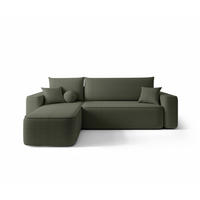 ECKSOFA mit Schlaffunktion SENNO Quelle 37 Links - Dunkelgrün, Textil (250/150cm) - Bedante