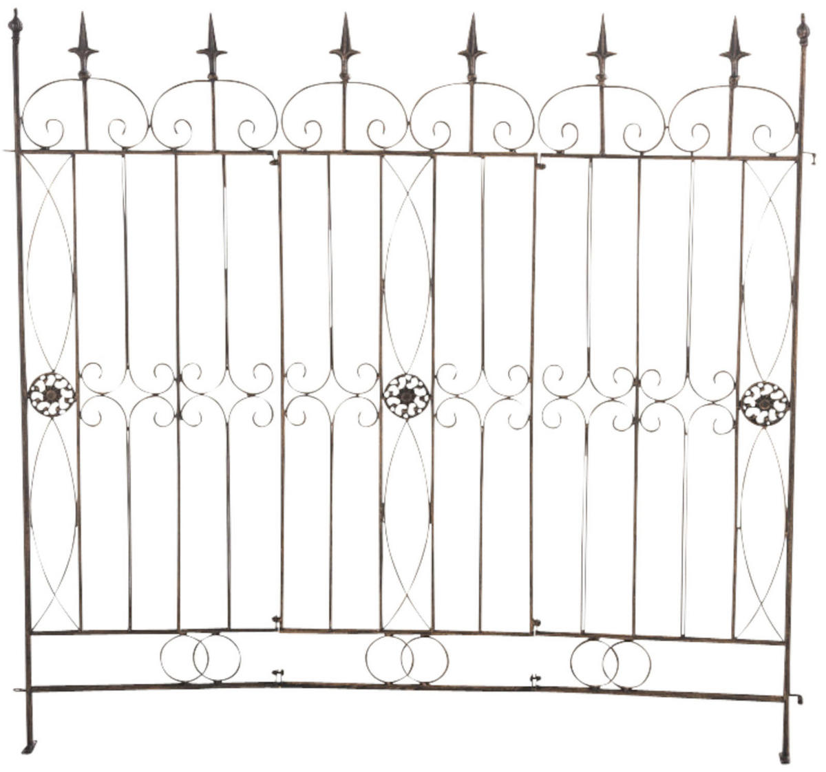 GARTENZAUN 4er Set Metall Bronze - Bronzefarben, Metall (124/116cm) - CLP