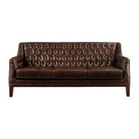 SOFA ohne Schlafmöglichkeit - 3 Personen - Leder - Schokoladenbraun - - Braun, Leder (194.5/84/84cm) - Vente-Unique