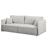 SCHLAFSOFA - Hellgrau/Schwarz, Kunststoff/Textil (221/70/105cm) - home24