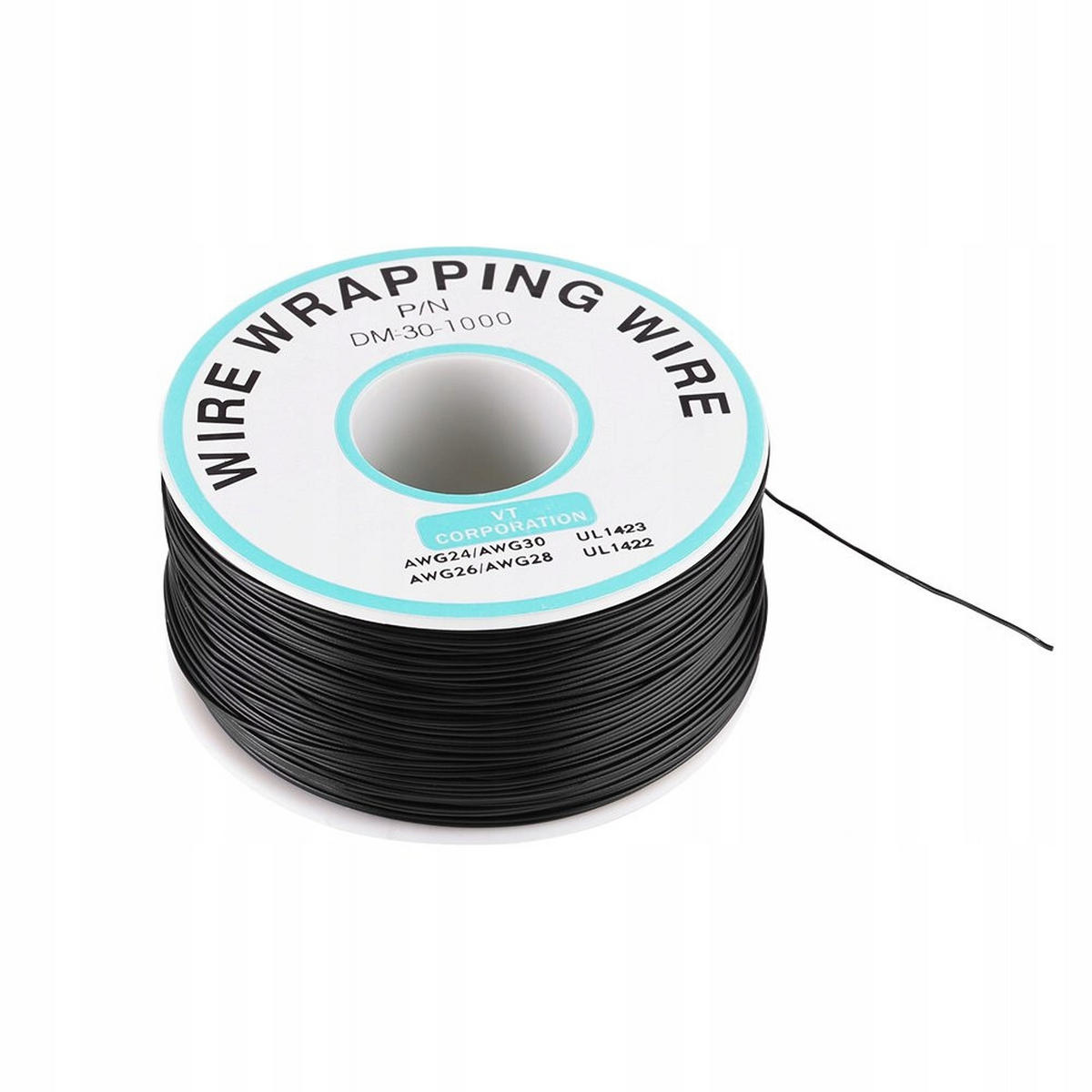 KABEL KYNAR - 200 m, AWG 30, Ader Ø 0,25 mm, Ø 0,6 mm, versilberte Kupferader, PVC-Mantel, 300 V, -60 bis 105 °C - Multicolor, Kunststoff/Metall (10/10/10cm)