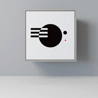 SIDEBOARD BLACK AND WHITE COMBINATION, Grau, 57,5x42x57,5 cm, Ohne Füße - Multicolor/Grau, Holzwerkstoff (57.5/57.5/42cm) - SpaceRebels