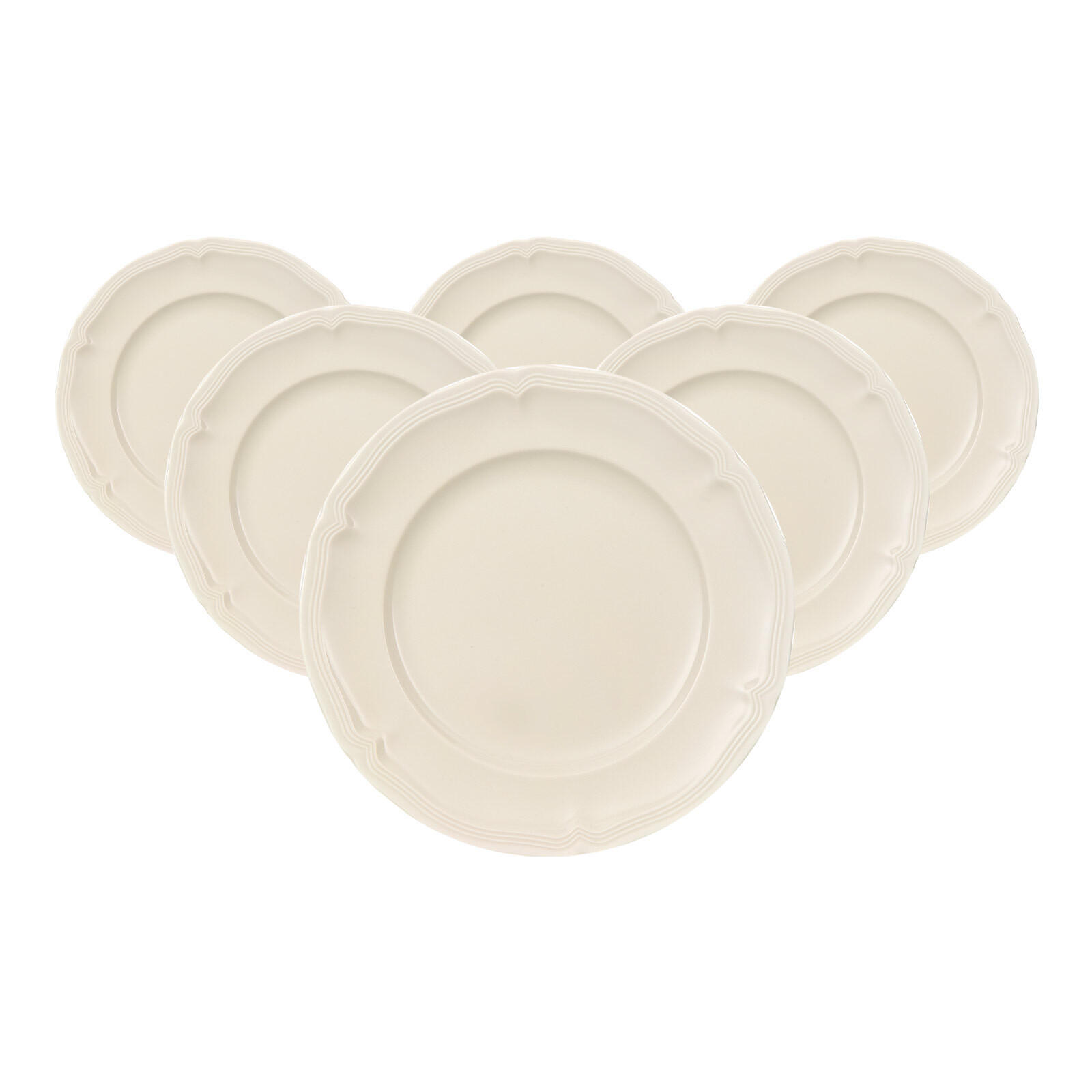 BROTTELLER Manoir weiß ø 17,4 cm 6er Set - Weiß, Keramik (17.4cm) - Villeroy & Boch