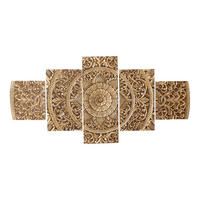 WANDPANEEL Sharlene Gold 180/1.5/90cm 5er-Set - Goldfarben, Holz (1.5/90/180cm) - PTMD Collection
