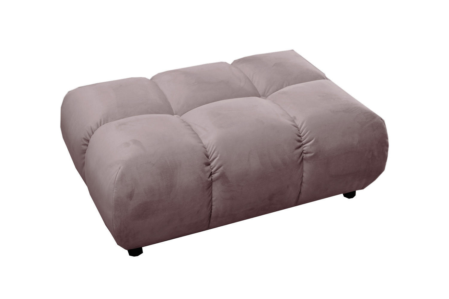 HOCKERBANK VIVIEN Grau Velvet - Grau, Textil (108/41/73cm) - KAWOLA