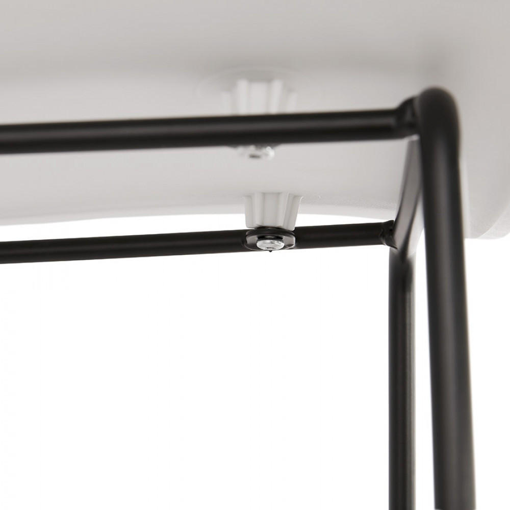 BARHOCKER Weiß 49x85x53cm - Schwarz/Weiß, Kunststoff/Metall (49/85/53cm) - AlterEgo