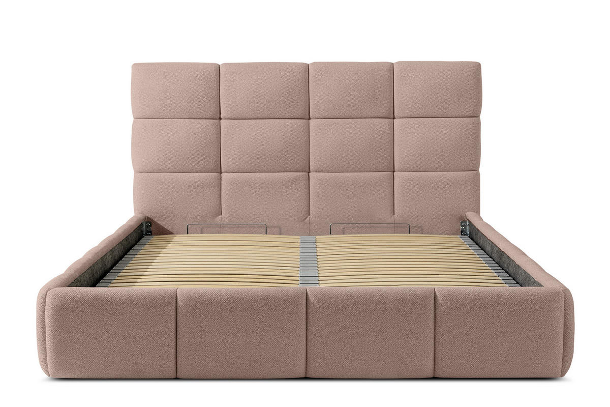 POLSTERBETT ALTOS Bouclé, rosa - Rosa, Holz/Holzwerkstoff (160/200cm) - KONSIMO®