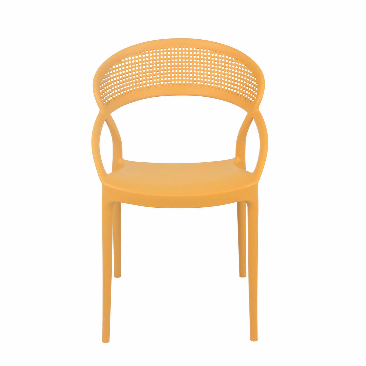 GARTENSTUHL 4-tlg., Gelb - Gelb, Textil (53/82/58cm) - Oviala