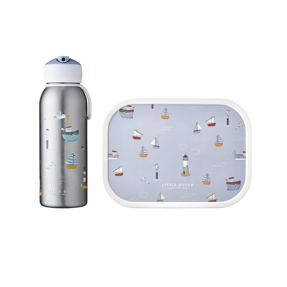 BROTDOSE + THERMOFLASCHE Campus Sailors Bay 2er Set - Hellblau, Kunststoff (1/1/1cm) - Mepal