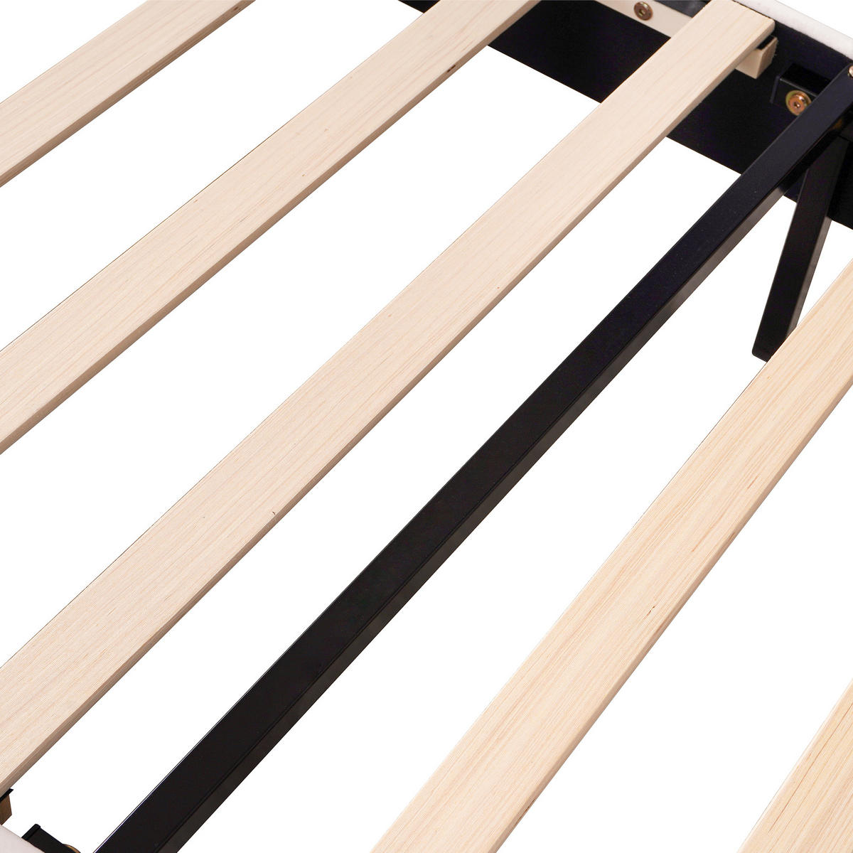 KINDEREINZELBETTEN aus Samtstoff 90 x 200 cm in Beige mit Blüten-Kopfteil - Beige, Textil (90/200cm) - Modfu