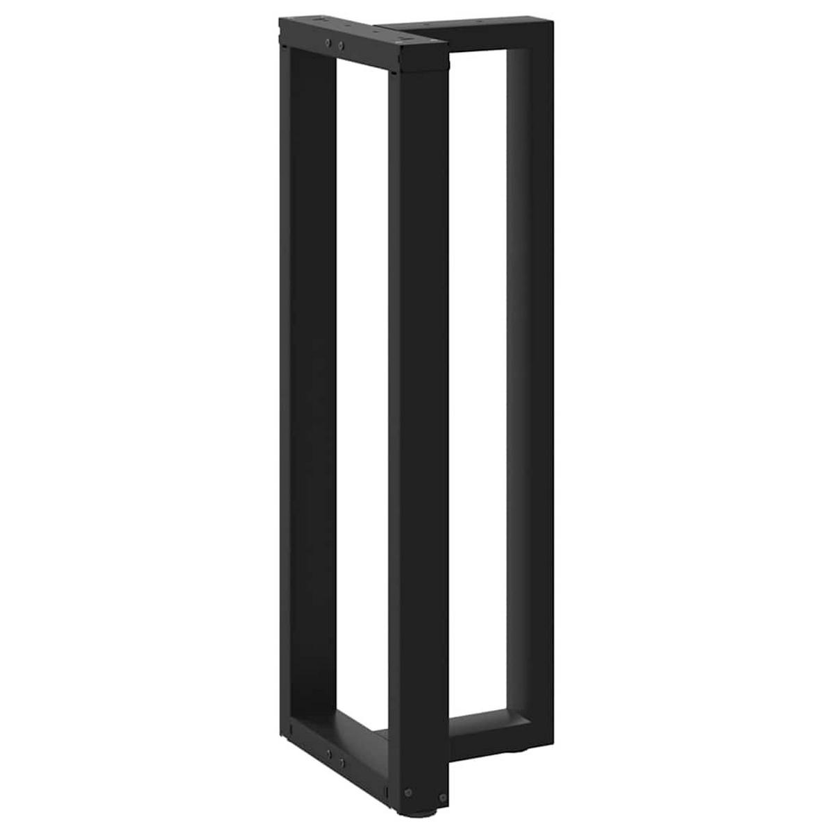 BARTISCHBEIN Liegen Füße 50/35/111 cm Schwarz Stahl - Schwarz, Metall (35/111/50cm) - vidaXL