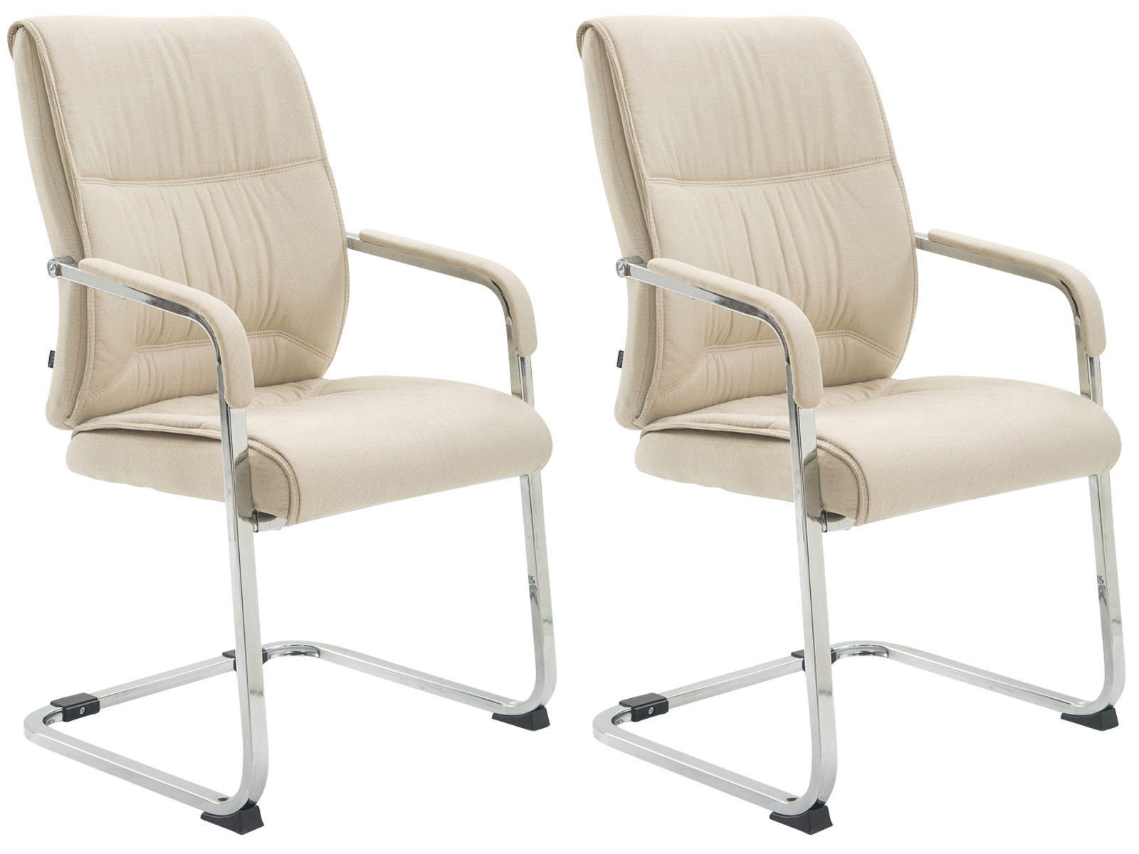 SCHWINGSTUHL 2er Set Stoff creme - Creme, Textil/Metall (58/102/65cm) - CLP